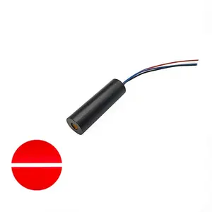 Venta caliente compacto D12mm 660nm 100MW TTL PWM Powell lente línea roja láser Módulo de diodo láser de grado Industrial