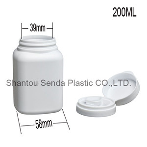 NOUVEAU Pot <span class=keywords><strong>en</strong></span> plastique PE, bouteilles <span class=keywords><strong>en</strong></span> plastique <span class=keywords><strong>de</strong></span> 200ml <span class=keywords><strong>de</strong></span> <span class=keywords><strong>forme</strong></span> carrée pour bonbons au lait, <span class=keywords><strong>bouteille</strong></span> <span class=keywords><strong>de</strong></span> chewing-gum avec bouchon à anneau <span class=keywords><strong>de</strong></span> traction - Product Image 5