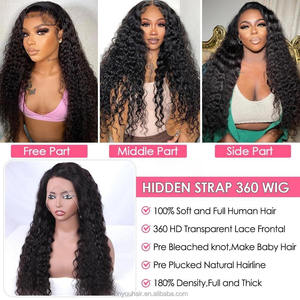 Glueless Invisi-String Drawstring 360 Lace <strong>Wig</strong> HD Color Body Wave Pre-Max Lace Front <strong>Wig</strong> Throw On&amp;Go Side Part Pre-Anything <strong>Wig</strong> - Product Image 6