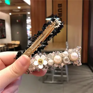 Korean Hot Sale metal hair clip pearl hair clips Temperament girl supplies women accessories