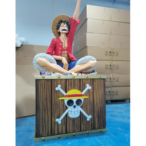 Sculpture artisanale <span class=keywords><strong>en</strong></span> résine personnalisée, figurine une pièce grandeur nature, statue de décoration Luffy pour collection et exposition - Product Image 1