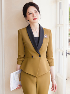 Enkele Rij Knopen Custom Logo Blazers Vrouwen Geruit <span class=keywords><strong>Blazer</strong></span> Vrouwen <span class=keywords><strong>Blazer</strong></span> - Product Image 3