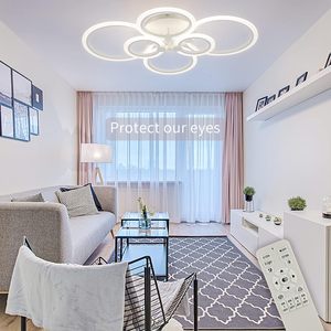 Beyaz 6 kafaları modern yeni kapalı yuvarlak tavan lambaları yatak odası tasarım odası ışık modern tavan led ışıkları - Product Image 5