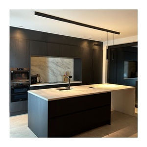 Gabinete de cocina de madera maciza de cerezo Arce diseño <span class=keywords><strong>simple</strong></span> color personalizado modular alta técnica personalizado CBMmart Free 3D - Product Image 2