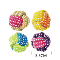 Jouet à mâcher écologique pour chien de taille moyenne, balle résistante aux morsures, en corde de coton colorée tressée, ours en peluche, pour chiot, anniversaire, Liangkeshu