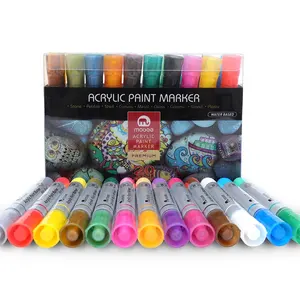 ניאון צבע P-920 אקריליק עטי סמן צבע על בסיס מים אקריליק סמן עט ללא רעיל בית ספר ציור צבע אקרילי סט