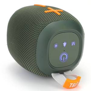 TG TG389 Portable <b>Wireless</b> Speaker FM Radio 7W HiFi Stereo IPX5 Waterproof Boombox With LED <b>Light</b> - Product Image 6