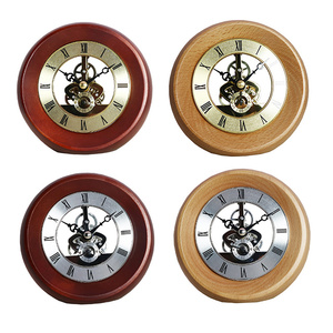 5 Inch Wine Red Maple Birch Table <strong>Clock</strong> Skeleton <strong>Clock</strong> Insert Desk <strong>Clock</strong> <strong>Battery</strong> Power Supply Suitable for Living Room - Product Image 1