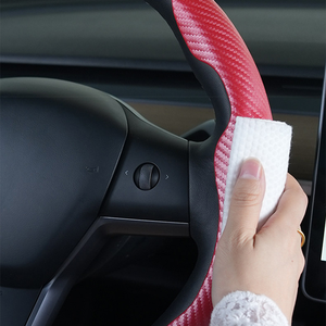 Funda de <span class=keywords><strong>Volante</strong></span> de Fibra de Carbono Mate de 2 Piezas, Resistente al Desgaste, para <span class=keywords><strong>Nissan</strong></span> <span class=keywords><strong>Versa</strong></span> 2018, Funda de <span class=keywords><strong>Volante</strong></span> Deslizante - Product Image 3