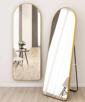 Espejo de pie grande para pared, marco de metal dorado, decorativo, para dormitorio, espejo de cuerpo entero, ¡Gran oferta!