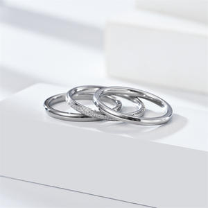 3 adet/takım buzlu paslanmaz çelik çift yüzükleri severler erkekler için söz Knuckle yüzükler düğün takı hediyeler Mujer rios Mujer - Product Image 2
