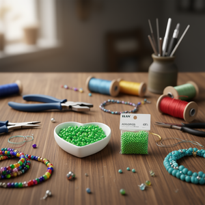 Perline Verdi da 4mm, 50g, per Creazione di Gioielli - Product Image 3