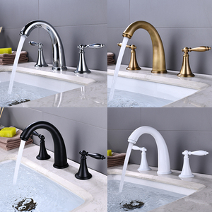 Vòi lavabo mạ vàng kiểu cổ điển, vòi chậu mạ đồng cổ, vòi nước mạ vàng cao cấp, vòi trộn nóng lạnh cho phòng tắm, vòi chậu rửa mặt - Product Image 5