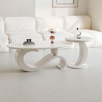 Nouvelle table basse ovale en dalle de roche, plateau naturel, style luxe léger, mobilier moderne pour la maison, table à thé pour salon, table d'appoint