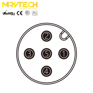 สำหรับน็อตเชื่อมต่อทองเหลืองชุบนิกเกิล IEC 6P/12P IP67 60V 4A - Product Image 5