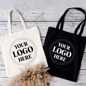 Custom Logo Canvas Tote Wholesale Personalized Cotton Shoulder <b>Bag</b>, Branded Reusable Shopping <b>Bag</b> Business Corporate <b>Gift</b> - Product Image 1