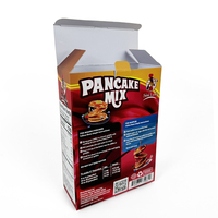 Emballage de boîte de céréales en carton pliable imprimé polychrome personnalisé pour collation emballage de vente au détail de riz au blé