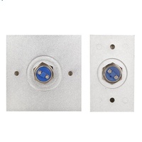 Bouton de sortie de porte en alliage d'aluminium 86 mm, acier inoxydable, NO NC, pour verre, bois, métal, contrôle d'accès incendie, bureau, OEM, CE, RoHS