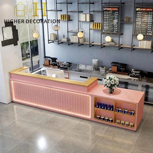 Nội thất quán cà phê cao cấp, quầy trưng bày bánh ngọt bằng đá cẩm thạch, đèn LED, tủ trưng bày bánh có khóa - Product Image 2