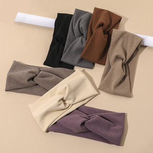 Hàn Quốc Rắn Màu Cashmere Tóc Ban Nhạc Đơn Giản Thời Trang Knot Bangs Headband Mùa Hè Phụ Nữ Thể Thao Phụ Kiện Tóc - Product Image 2