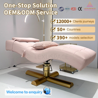 Lits de massage hydrauliques ergonomiques, lit de beauté pour spa, lit pour extensions de cils avec rotation à 360 degrés