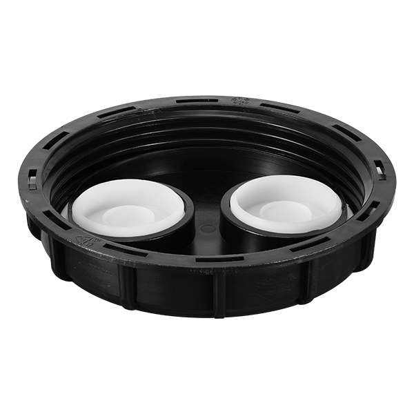 HT Coupling IBC Water Tote Tank 6 Inch IBC Lid for Chemical  IBC Cap 155mm With Two Plug Hole HDPE Plastic Material