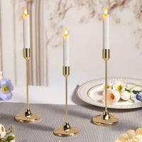 Porte-bougie en métal en forme de balle, style européen minimaliste, électroplaqué, durable ; Décoration transfrontalière pour la maison, l'hôtel, les mariages et les banquets