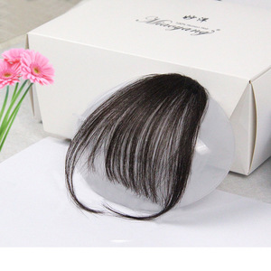 Faux franges Xuchang en <span class=keywords><strong>cheveux</strong></span> naturels, mini franges invisibles tissées à la main, pour femmes, coloration et permanente - Product Image 1