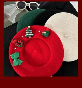 Bérets de Noël en laine tricotés vintage mignons pour femme – Collection Automne Hiver – Offre Spéciale - Product Image 2