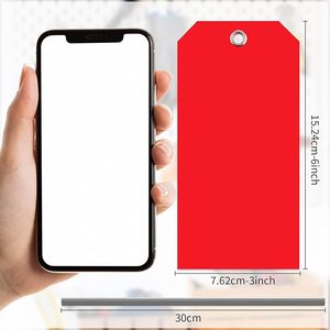 Thẻ treo chống thấm nặng màu đỏ có thể tái chế với chuỗi gắn thẻ vận chuyển bằng nhựa có thể ghi được cho túi & phụ kiện - Product Image 2