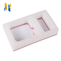 Insert en mousse de protection en éponge PE personnalisé pour boîtes cadeaux, style feuille, densité 18 kg, disponible en noir/blanc/gris