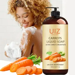 Wholesale Carrot Liquid Soap Shower Gel Nourishing Cleansing Exfoliating Refreshing Fragrance Perfume Bath Body Wash