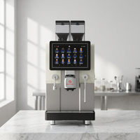 Machine à café professionnelle automatique commerciale, double chaudière en acier inoxydable, pression de 15 bars, avec conduites d'eau chaude et de vapeur