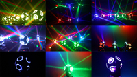 8x15W Football pour faisceau de lumière à tête mobile 120W 3in1 RGBW LED lumière de scène pour DJ Party Disco Club Bar éclairage