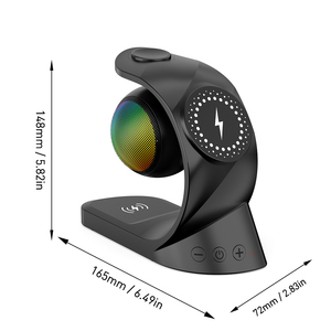 Nuovo Design 2024 Caricatore Wireless 5 in 1 con Supporto e Altoparlante Bluetooth per iPhone e <span class=keywords><strong>Samsung</strong></span> - Product Image 6