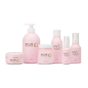 Simpatico contenitore per vasetti in plastica PET HDPE rosa PP 50ml 100ml 200ml per imballaggi in plastica per set per la cura del bambino