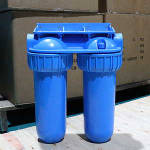 <span class=keywords><strong>Filtre</strong></span> à <span class=keywords><strong>eau</strong></span> mural standard 10"x2.5" à 2 étages bleu avec entrée et sortie en laiton de 10 1/2 pouces pour usage domestique - Offre Spéciale - Product Image 4