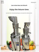 Extracteur de jus commercial MKK en acier inoxydable multifonctionnel pour gingembre, céleri, carotte, fruits frais, haute productivité, 1500W