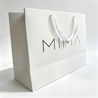Sac fourre-tout en papier de qualité supérieure sur mesure, sac cadeau gousseté avec logo en relief pour boutique de vêtements et magasin de détail
