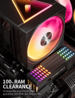 Refroidisseur d'air pour processeur PC haute performance, compatible avec toutes les plateformes Intel et AMD.