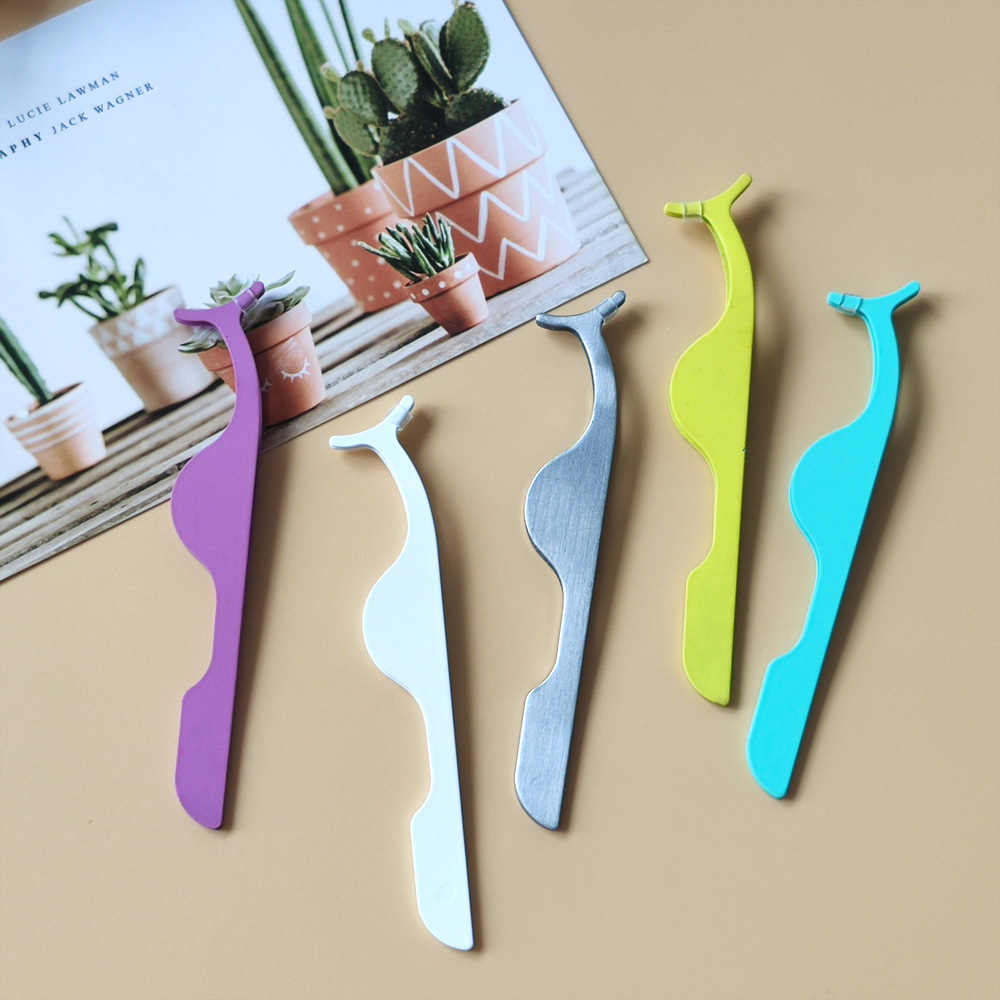 Оптовая продажа, наборы из нержавеющей стали с индивидуальным логотипом и чехлом для наращивания ресниц, пинцет для ресниц