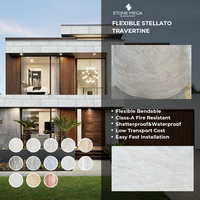 Panneaux de revêtement décoratifs souples en composite de placage d'ardoise 3D, mur extérieur, pierre artificielle, carrelage en travertin, pierre flexible mcm