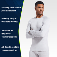 Pakaian Dalam Ski Musim Dingin Pria Alpine PRO OEM Kustom Bernapas Cepat Kering Termal Poliester/Nilon Setelan Long Johns Olahraga