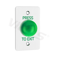 Bouton poussoir de sortie en acier inoxydable 3A 36V IP65 86*50mm, bouton de déverrouillage de porte en métal, interrupteur à bouton-poussoir