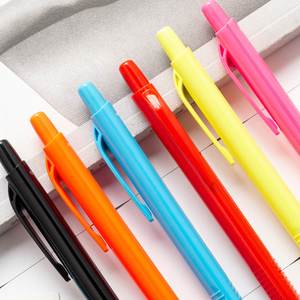 Promotion Retractable ABS Plastic Ballpoint <b>Pen</b> With Black or Blue <b>Refill</b> Printed Custom Logo for Student Stationery - Product Image 4