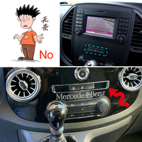 Barre de boutons de feux de détresse du panneau central compatible avec les écrans Android pour Mercedes Benz Vito 114 Mixto W447 2018 boutons Radio