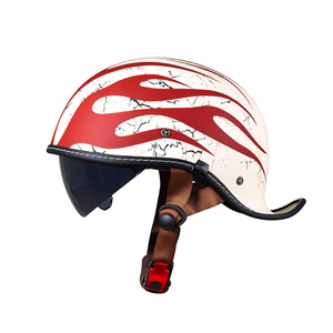 Casco de motocicleta estilo Ducktail con estampados gráficos modernos, ligero para motociclistas en uso diario - Product Image 5