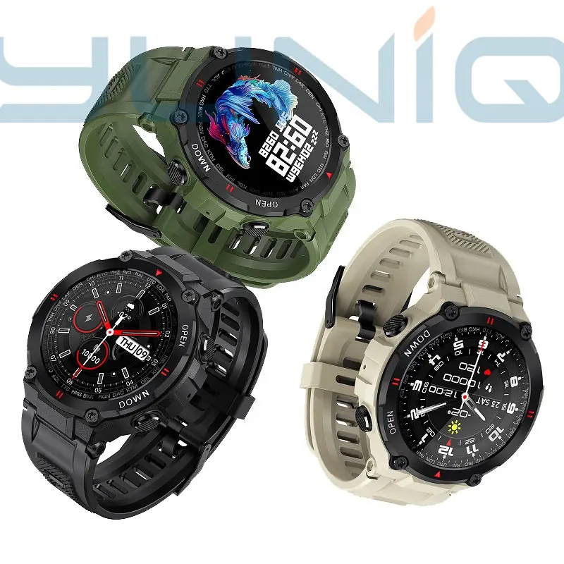 Yuniq Wholesale Sport Smart Watches K22 K27 Long Battery Life Waterproof Multi Function Outdoor Smartwatch 2022 Sport K27