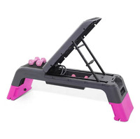 Plataforma de escalonamiento aeróbico ajustable profesional superficie antideslizante ejercicio físico paso a paso entrenamiento de rehabilitación aeróbica