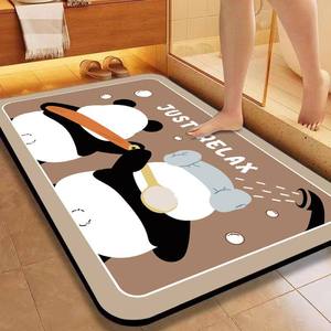 Tapis de sol rectangulaire en caoutchouc <span class=keywords><strong>pour</strong></span> salle de bain, antidérapant, absorbant l'eau, séchage rapide, <span class=keywords><strong>pour</strong></span> l'entrée des toilettes - Product Image 5